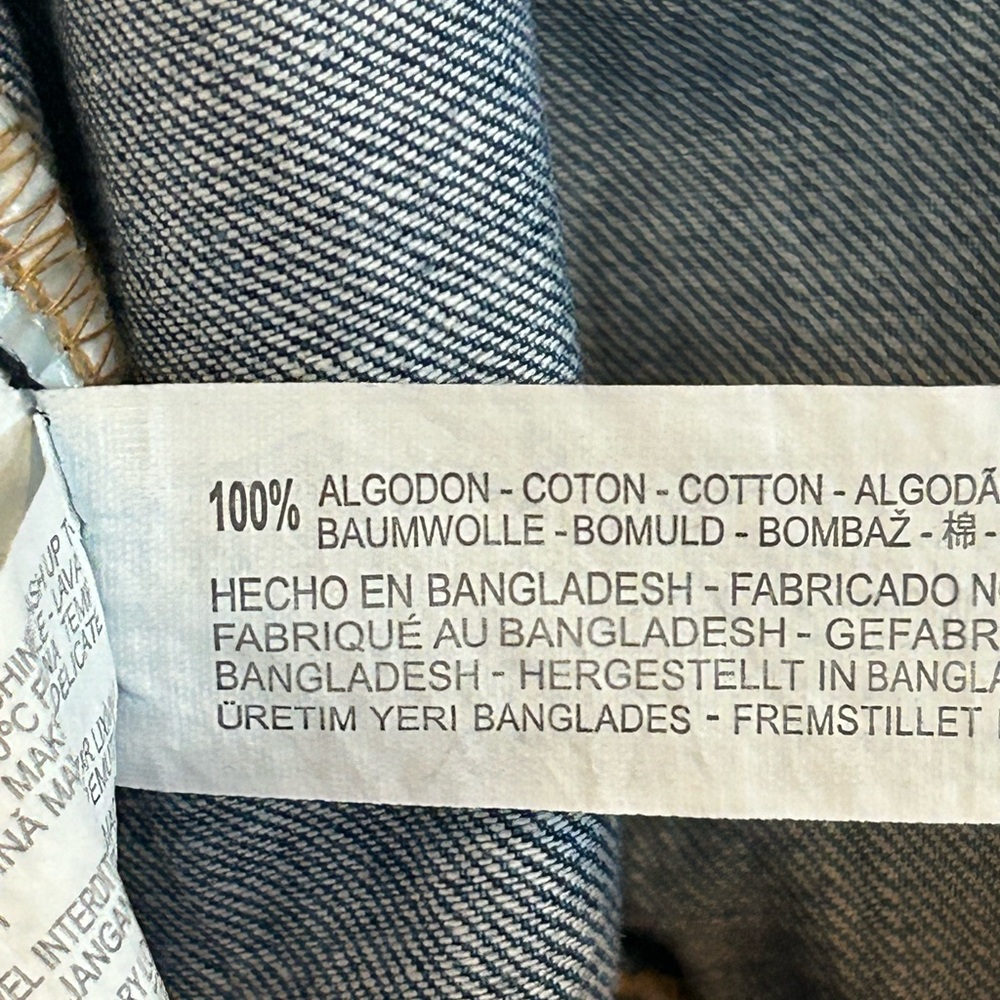 Zara The Trafaluc Oversized Distressed Denim Long Sleeve Jacket for Women - Picture 12 of 16